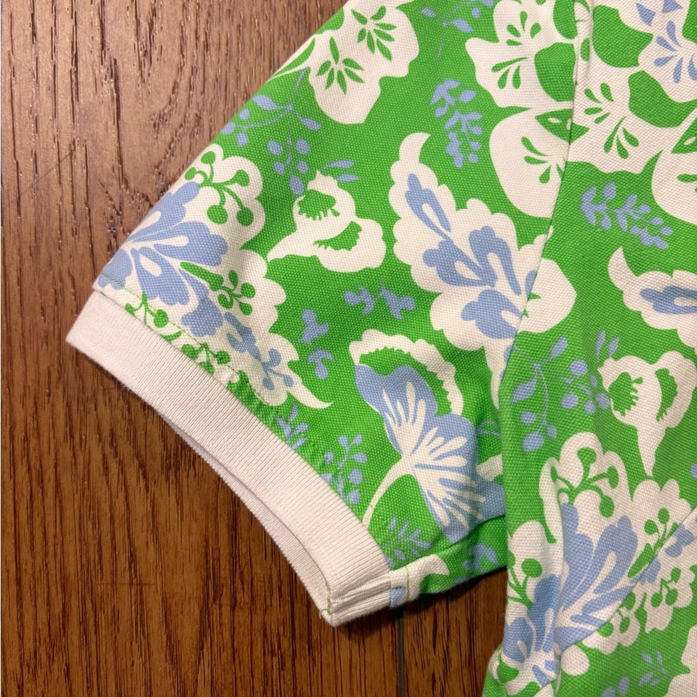 Gretchen Scott Designs Floral Polo - Cropped Preppy Golf Top Size Medium - Picture 5 of 8